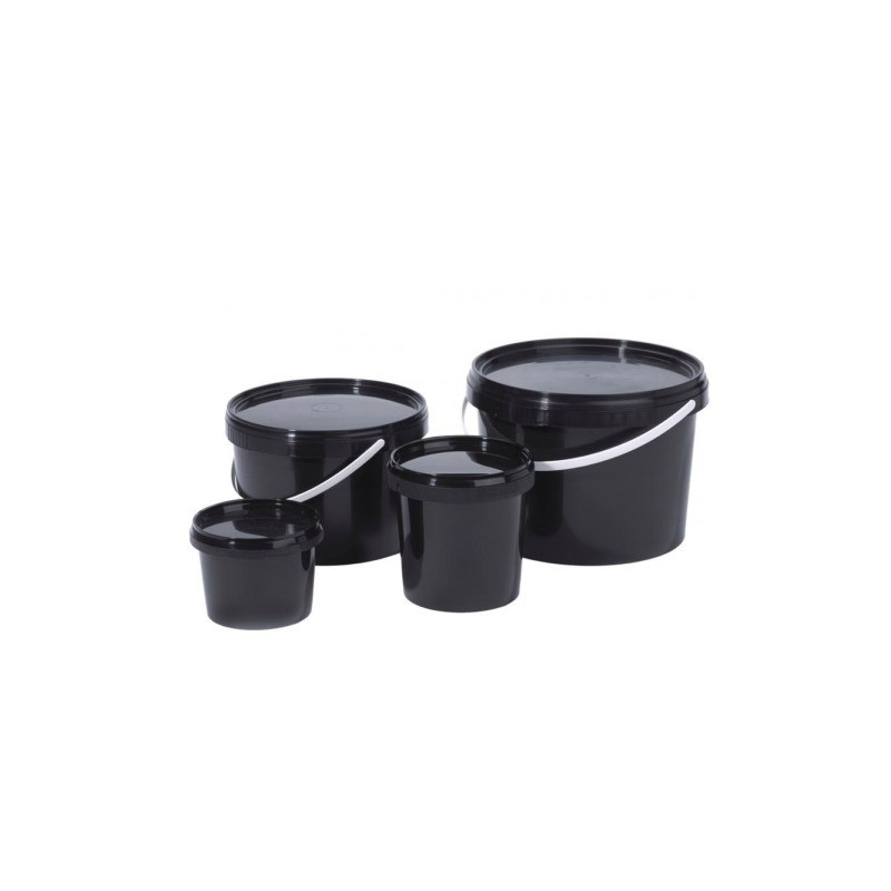 Plastový kbelík na barvu s víkem černý